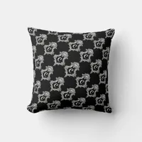 C Monogram Initial Throw Pillow