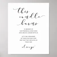 Wedding This Candle Burns Sign Modern Script