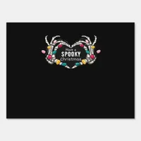 Skeleton Hand With Heart Classic Style Sign
