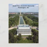 View of Lincoln Memorial Washington DC Sympathy Postcard