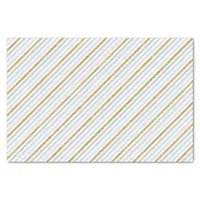 Dusty Blue Gold Striped Tissue Paper