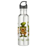 Fun Irish Gnomes Shenanigans St Patrick's Day Stainless Steel Water Bottle