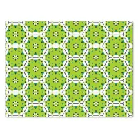 Modern Lime Green Hexagon Geometric Pattern Tissue Paper