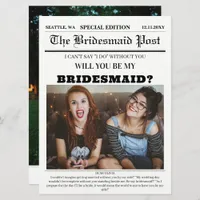 Newspaper Bridesmaid Proposal Card