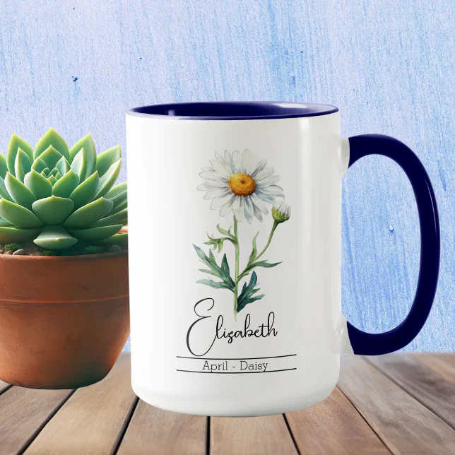 Birth Month Flower April Daisy Mug