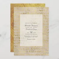 Egyptian Themed QR Code RSVP Wedding Invitation