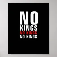 Minimalistic Design No Kings Rebellious No Kings G Poster