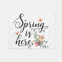 spring is here fleece blanket