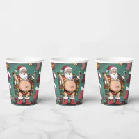 Cute funny father christmas paper cups