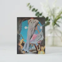 Sexy Surreal Legs in Lace and Heels Collage  Postcard