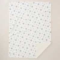 Christmas snowflakes and dots pattern sherpa blanket