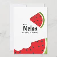 Watermelon Birthday Party Thank You Card