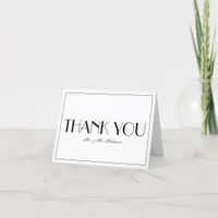 Modern Elegant Roaring 20s Wedding Photo Thank You Card