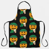 Cooking With Pumpkin Hipster Jack Halloween Apron