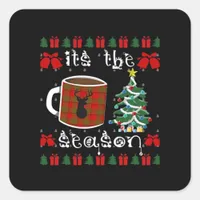 Its The X-Max Season For The Christmas Time Square Sticker