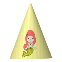 Happy Birthday Yellow Mermaid Birthday Hat