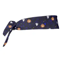 Halloween pattern tie headband