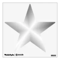 Faux Silver Metallic Star Wall Decal