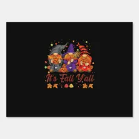 It’s Fall Y’all Halloween Gnomes Pumpkin Vintage Sign