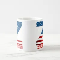 4th Of July Monogram Personalized Coffee Mug