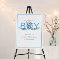 It’s a Boy Elephant Baby Shower Welcome Sign – Blu
