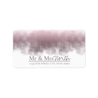 Watercolor Reflections Mr & Mrs Mauve ID774 Label