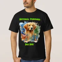 Majestic Golden Retriever With Trophy and Stars T-Shirt