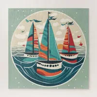 I Saw Three Ships Sailing Christmas Day Picture Jigsaw Puzzle