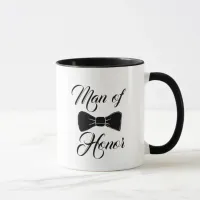 Man of Honor Black Bow Tie Coffee Mug