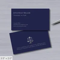 Attorney Scales of Justice  Business Card