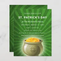 Budget Pot Of Gold St Patricks Day  Invitation