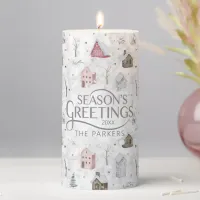 Cozy Home Christmas Pink ID985 Pillar Candle