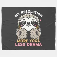 Sloth Fleece Blanket - More Yoga Less Drama