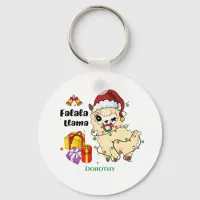 Christmas Llama Keychain