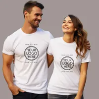 Simple Logo And 2 Texts Business Corporation  T-Shirt