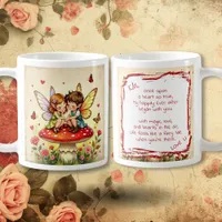 Sweet Romantic Fairies and Love Poem Coffee Mug