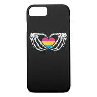 Pan Pride Skeleton Halloween Pan Goth Heart iPhone 8/7 Case