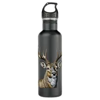 Beautiful Deer with Antlers Stainless Steel Water Bottle