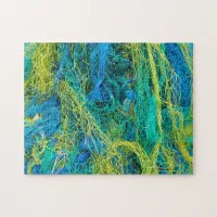 Blue and Yellow Fishing Nets Jigsaw Puzzle