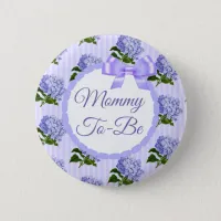 Purple Lilac Lavender Floral Mom to Be Button