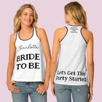 I Do Crew Bachelorette Party Black And White Name Tank Top