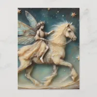 Fairy Riding Her Horse Postcard