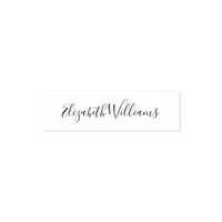 Name family name hand lettered script self-inking stamp