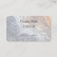 Serenity in Gray Abstract Flowing Forms Business Card