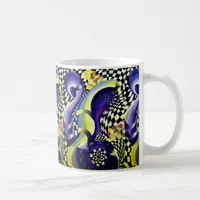 Art Deco - Abstract Diffusion yellow and violet Coffee Mug