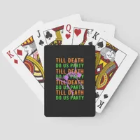 Till Death Do Us Party Funny Halloween Engagement  Poker Cards