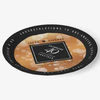 Elegant 49th Copper Wedding Anniversary Paper Plates