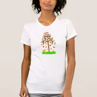 Artsy Autumn Tree Digital Illustration T-Shirt