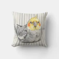 Watercolor Cockatiel Decorative Pillow Cover