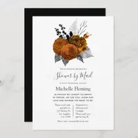 Vintage Black and Orange Halloween Shower by Mail Invitation